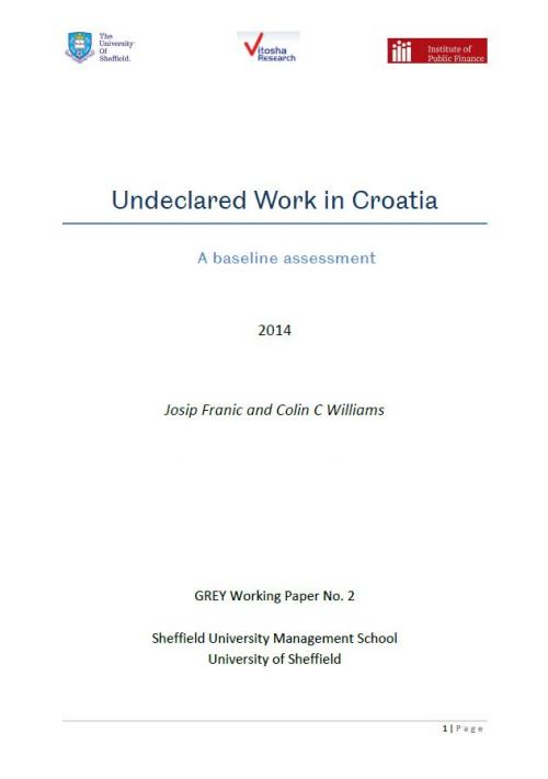 GREY Working Paper No. 2: Undeclared Work in Croatia: a Baseline Assessment Cover Image