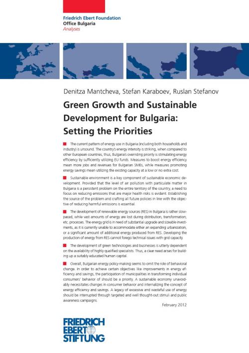 Green Growth and Sustainable Development for Bulgaria: Setting the Prioritie