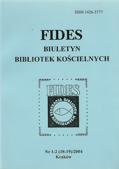 FIDKAR and further fate of the Central Catalog FIDES - encouraging discussion Cover Image