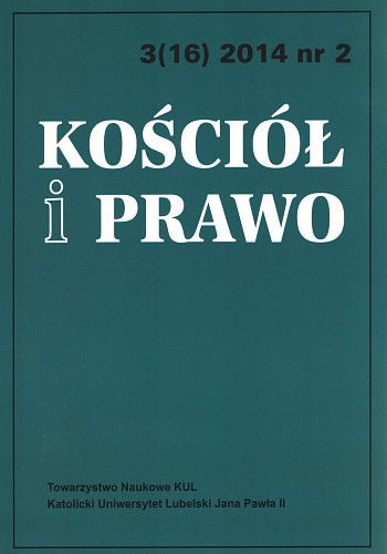 Moderator of the Curia in the 1983 Code of Canon Law and the Particular Polish Law Cover Image