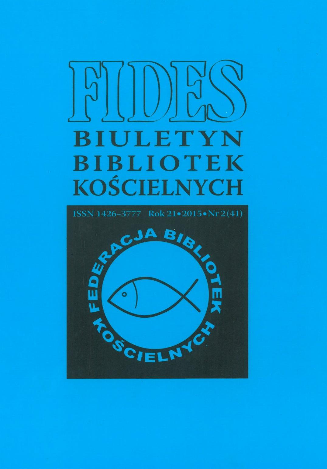 Publications of the Library of the Higher Theological Seminary in Koszalin Cover Image