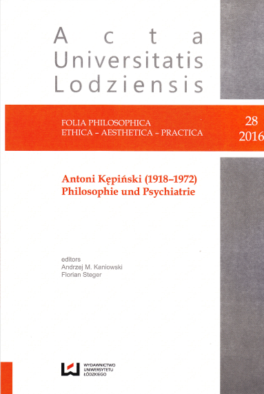 Ideology Critique and Psychiatry. Antoni Kępiński's work on concentration camps syndrome Cover Image