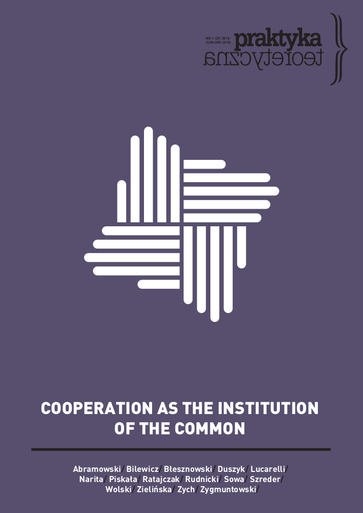 Cooperation as the Insitution of the Common Cover Image