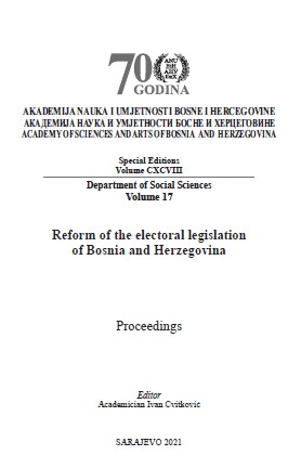 The Electoral System of Bosnia and Herzegovina and the Ethnicization of the B&H Political Space Cover Image