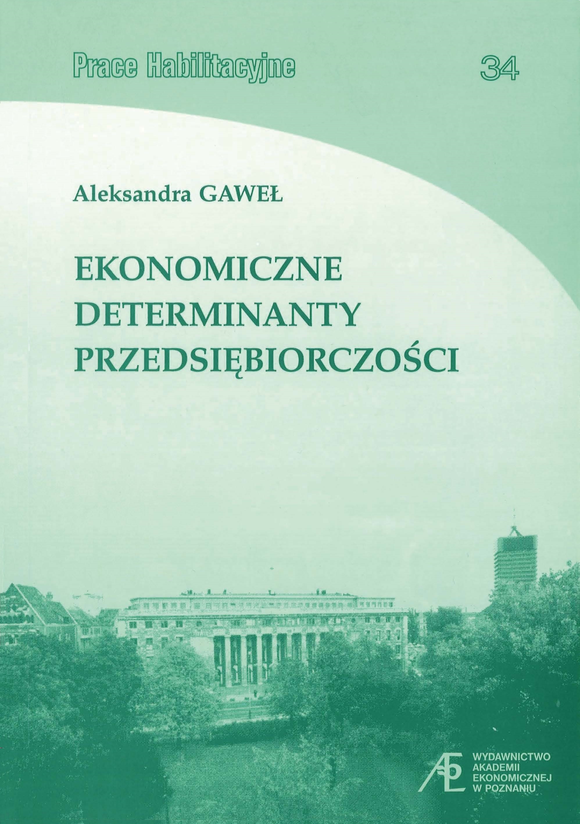 Economic determinants of entrepreneurship Cover Image