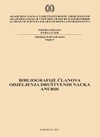 BIBLIOGRAPHIES OF THE MEMBERS OF THE DEPARTMENT OF SOCIAL SCIENCES OF ANUBIH