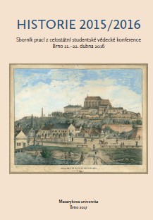 History 2015/2016: Proceedings of students’ scientific conference. Brno 2016, April 21–22 Cover Image