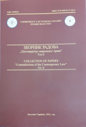 Collection of papers "Contradictions of the Contemporary Law" Vol II Cover Image