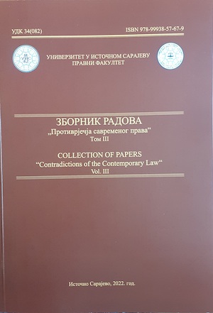 Collection of papers "Contradictions of the Contemporary Law" Vol III Cover Image