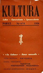 PARIS KULTURA – 1954 / 078 Cover Image