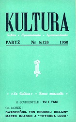 PARIS KULTURA – 1958 / 128 Cover Image