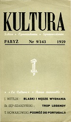 PARIS KULTURA – 1959 / 143 Cover Image