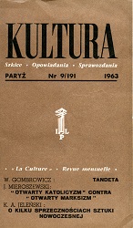 PARIS KULTURA – 1963 / 191 Cover Image