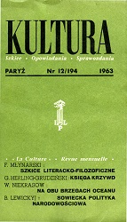 PARIS KULTURA – 1963 / 194 Cover Image