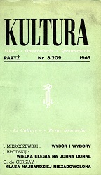 PARIS KULTURA – 1965 / 209 Cover Image