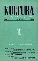 PARIS KULTURA – 1966 / 227 Cover Image