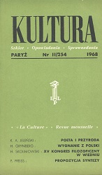 PARIS KULTURA – 1968 / 254 Cover Image