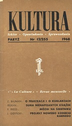 PARIS KULTURA – 1968 / 255 Cover Image