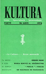 PARIS KULTURA – 1974 / 321 Cover Image