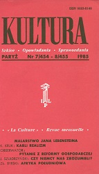 PARIS KULTURA – 1985 / 454+455 Cover Image