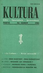 PARIS KULTURA – 1981 / 409 Cover Image