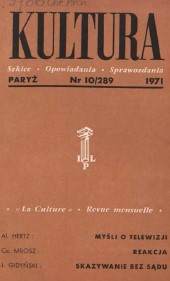 PARIS KULTURA – 1971 / 289 Cover Image