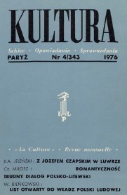 PARIS KULTURA – 1976 / 343 Cover Image