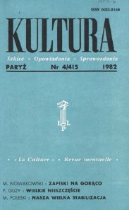 PARIS KULTURA – 1982 / 416 Cover Image