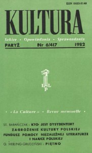 PARIS KULTURA – 1982 / 417 Cover Image