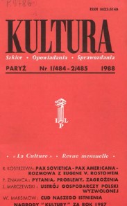 PARIS KULTURA – 1988 / 484+485 Cover Image