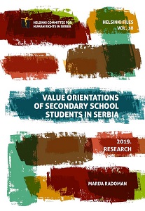 HELSINŠKE SVESKE №38: Value Orientations of Secondary School Students in Serbia, 2019.