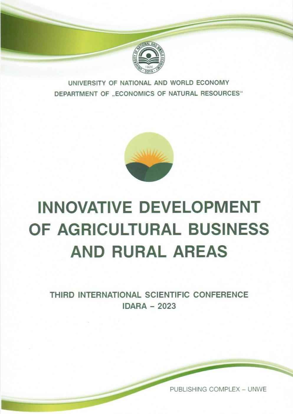 Cluster Analysis of Districts in Bulgaria According to the Development of the Agrarian Sector