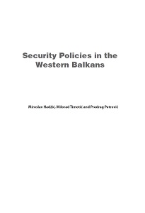 Security Politics in the Western Balkans Cover Image