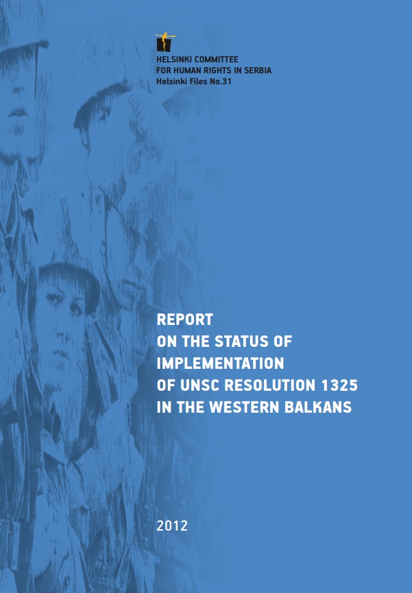 Report on the Status of Implementation of UNSC Resolution 1325 in the Western Balkans Cover Image