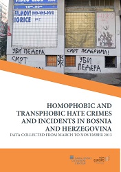 Homophobic and transphobic hate crimes and incidents in Bosnia and Herzegovina. Data collected from March to November 2013 Cover Image