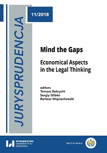 Jurysprudencja 11. Mind the Gaps. Economical Aspects in the Legal Thinking Cover Image