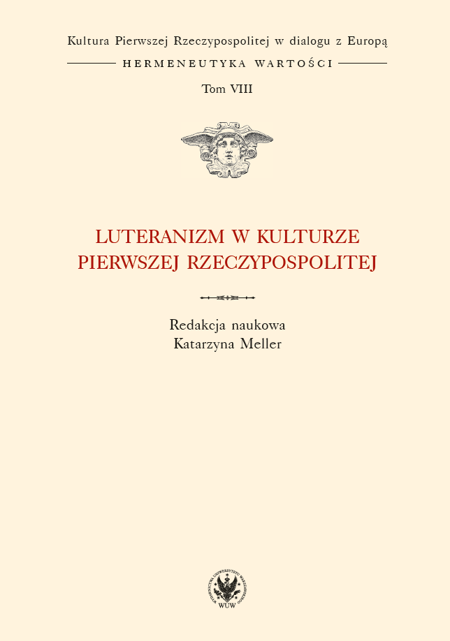 Culture of the First Polish Republic Series, Lutheranism in the Culture of the First Polish Republic Cover Image