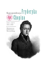 Correspondence of Fryderyk Chopin. Volumen 2 (1831-1838), part 1 Cover Image