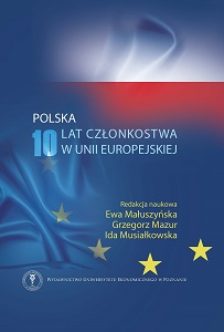 Importance of Poland's membership in the European Union for the educational and professional mobility on the example of the situation of young people Cover Image