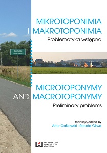 Macro- and microtoponyms: Change of status in city naming
(based on names of the new districts of Poznań) Cover Image