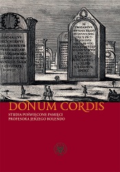 Donum cordis. Studies in memory of Professor Jerzy Kolendo Cover Image