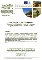 Land Markets in the EU Candidate Countries of Croatia, Former Yugoslav Republic of Macedonia and Turkey Cover Image