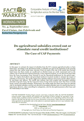 Do agricultural subsidies crowd out or stimulate rural credit institutions? The Case of CAP Payments Cover Image