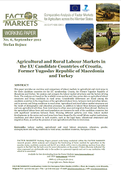 Agricultural and Rural Labour Markets in the EU Candidate Countries of Croatia, Former Yugoslav Republic of Macedonia and Turkey