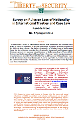 №57 Survey on Rules on Loss of Nationality in International Treaties and Case Law Cover Image