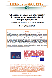 №66 Reflections on quasi-loss of nationality in comparative, international and European perspective Cover Image