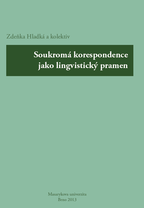 Letters As a Challenge (Linguistic Research of Božena Němcová’s Correspondence) Cover Image