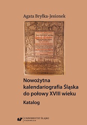 Modern Calendariography of Silesia Up to the first half of the 18th century. Catalog Cover Image