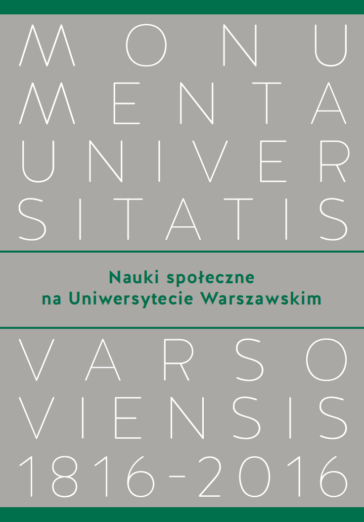 Social sciences at the University of Warsaw Cover Image