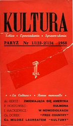 PARIS KULTURA – 1958 / 123+124 Cover Image
